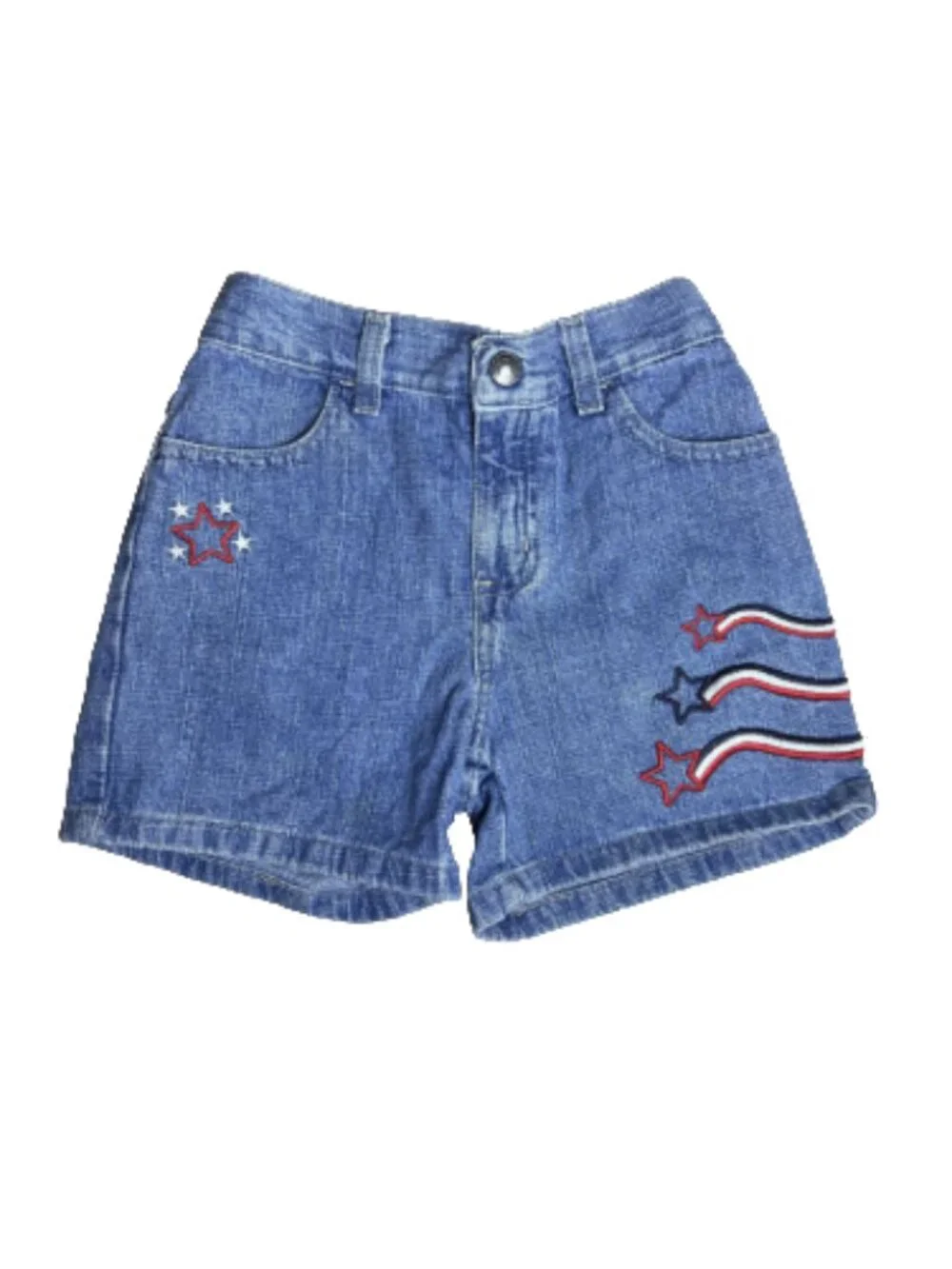 Vintage Americana Shooting Star Denim‎ Shorts Girls Size 7